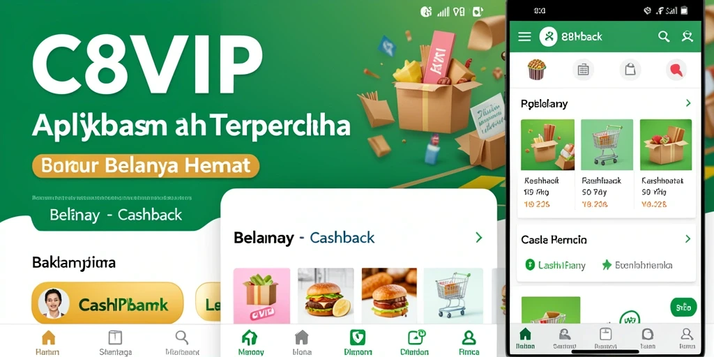 Antarmuka C8VIP menampilkan fitur Cashback yang menarik dan mudah digunakan.