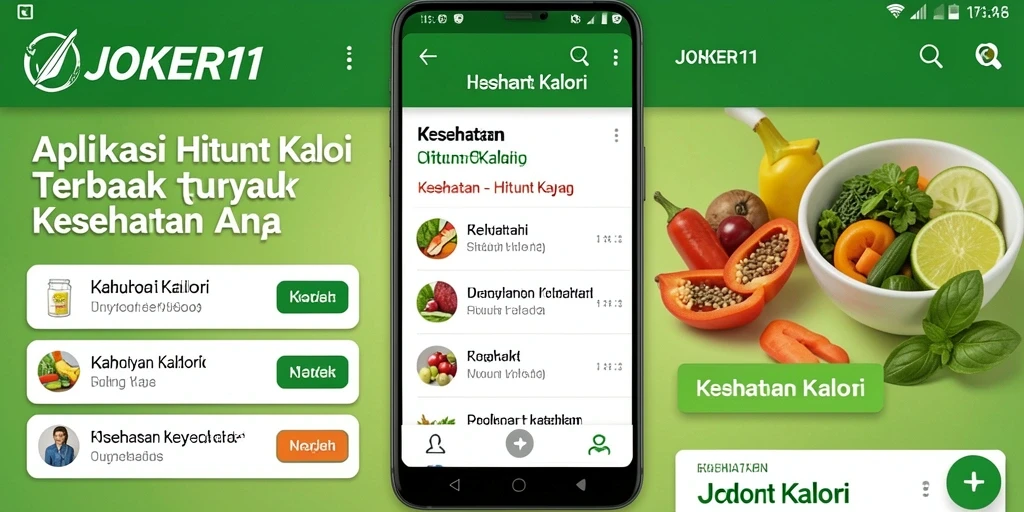 Tampilan antarmuka aplikasi JOKER11 untuk menghitung kalori dengan mudah.