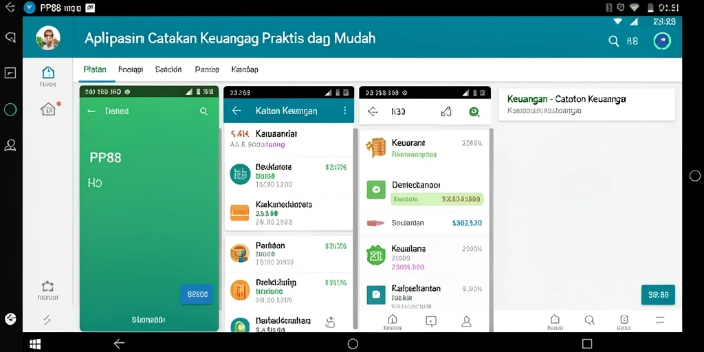 Tampilan antarmuka PP88 yang jelas dan fungsional untuk Catatan Keuangan.