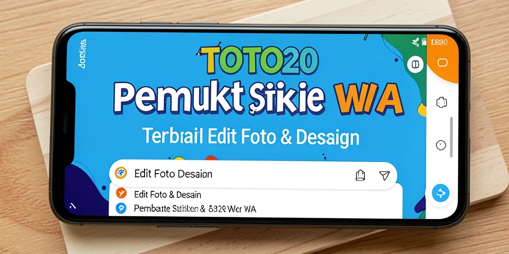 Antarmuka aplikasi TOTO20 untuk membuat stiker WA yang menarik.