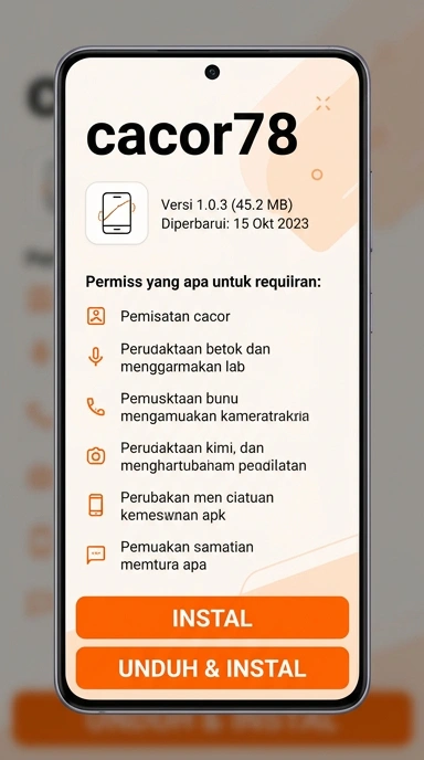 Tampilan halaman APK cacor78
